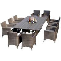 10 persons garden Aluminum Outdoor Dining Furniture Patio Chairs and table