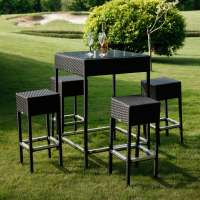 black bar chair and table