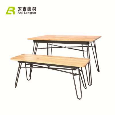 retro style bistro iron frame low dining table