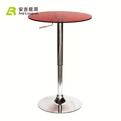 Wholesale transparent simple modern style lift round MDF living room table