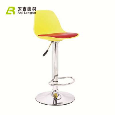 Wholesale Italian Design lounge Plastic High Bar Stools with metal base