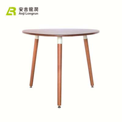 Modern design commercial restaurant living room solid wood table with three foot