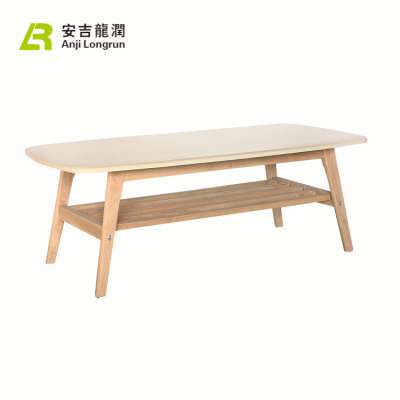 simple style low living room use solid wooden strip side table with Placement