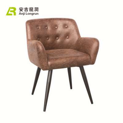 Modern Hotel Restaurant Banquet leisure Chair With Tufted Back And Pudded Handle