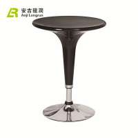 Low price Adjustable Heights Gas Lift Mechanism black round acrylic top bar table