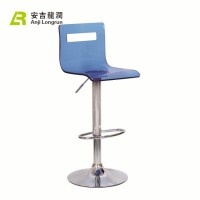 Most Popular Footrest clear acrylic high back and chrome adjustable bar stools